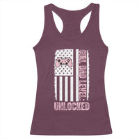 Girl Dad Level Unlocked Racerback Tank Top Funny New Dad