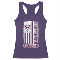 Girl Dad Level Unlocked Racerback Tank Top Funny New Dad