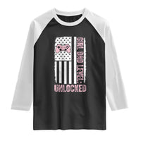 Girl Dad Level Unlocked Raglan Shirt Funny New Dad
