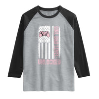 Girl Dad Level Unlocked Raglan Shirt Funny New Dad