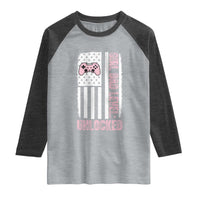Girl Dad Level Unlocked Raglan Shirt Funny New Dad