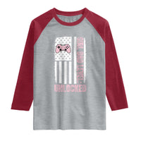 Girl Dad Level Unlocked Raglan Shirt Funny New Dad