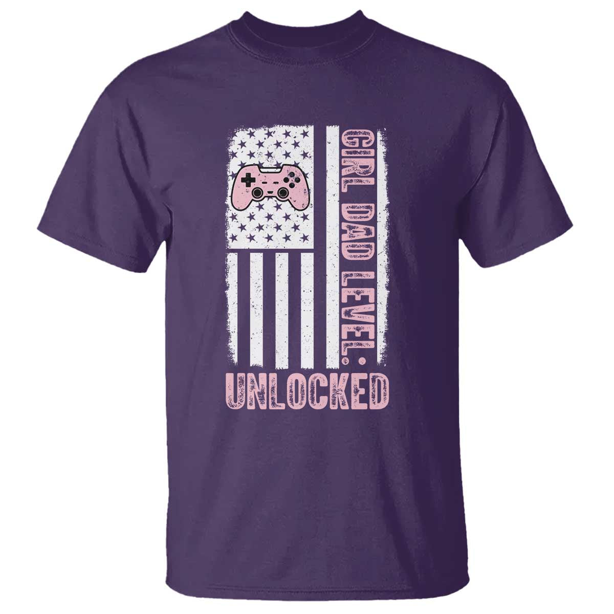 Girl Dad Level Unlocked T Shirt Funny New Dad