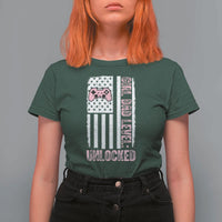 Girl Dad Level Unlocked T Shirt For Women Funny New Dad