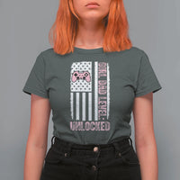 Girl Dad Level Unlocked T Shirt For Women Funny New Dad
