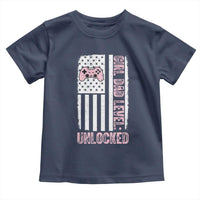 Girl Dad Level Unlocked Toddler T Shirt Funny New Dad