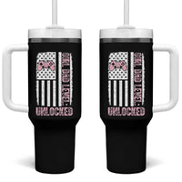 Girl Dad Level Unlocked Tumbler With Handle Funny New Dad