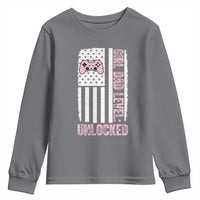 Girl Dad Level Unlocked Youth Sweatshirt Funny New Dad