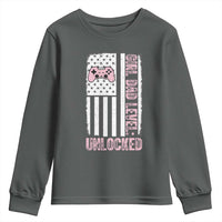 Girl Dad Level Unlocked Youth Sweatshirt Funny New Dad