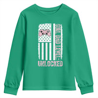Girl Dad Level Unlocked Youth Sweatshirt Funny New Dad