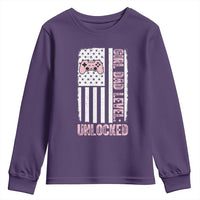 Girl Dad Level Unlocked Youth Sweatshirt Funny New Dad