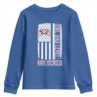 Girl Dad Level Unlocked Youth Sweatshirt Funny New Dad