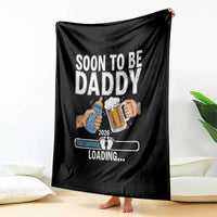 Dad to Be 2026 Throw Blanket Promoted To Daddy Beer Lover New Baby Gift