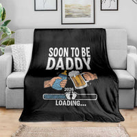 Dad to Be 2026 Throw Blanket Promoted To Daddy Beer Lover New Baby Gift