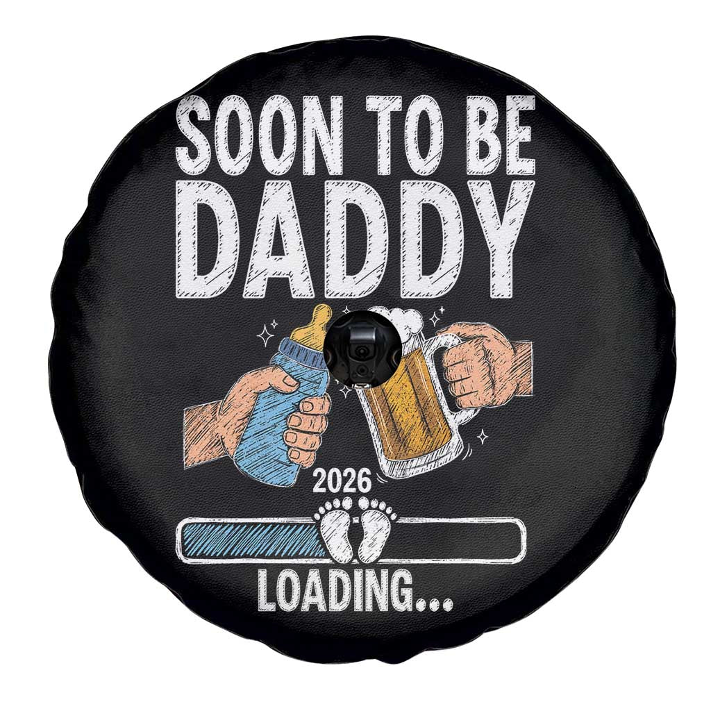 Dad to Be 2026 Spare Tire Cover Promoted To Daddy Beer Lover New Baby Gift