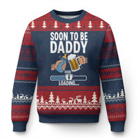 Dad to Be 2026 Ugly Christmas Sweater Promoted To Daddy Beer Lover New Baby Gift