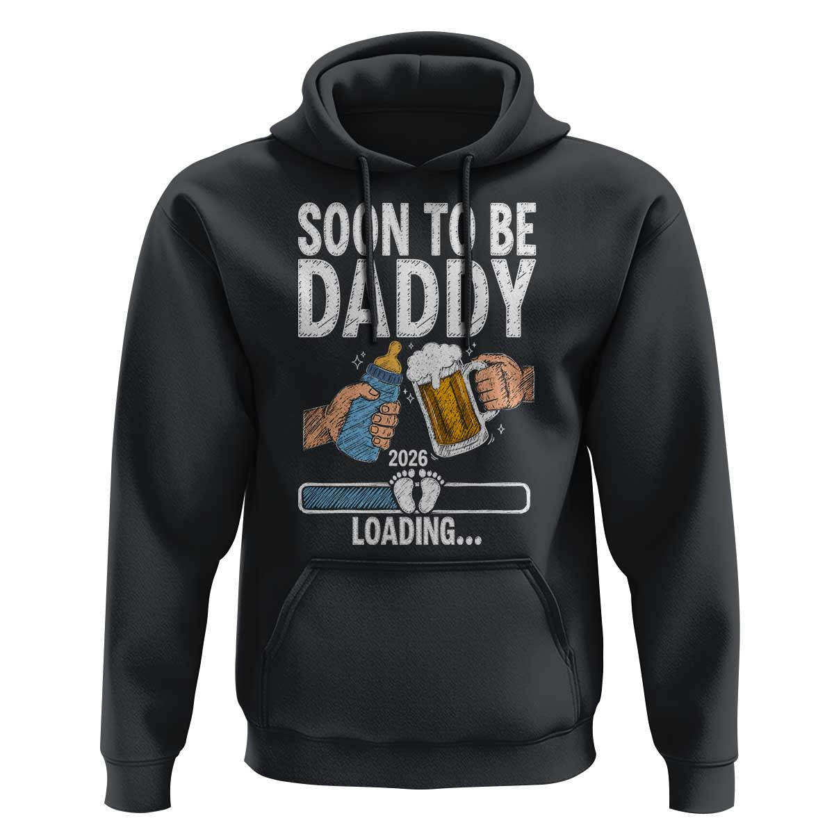 Dad to Be 2026 Hoodie Promoted To Daddy Beer Lover New Baby Gift