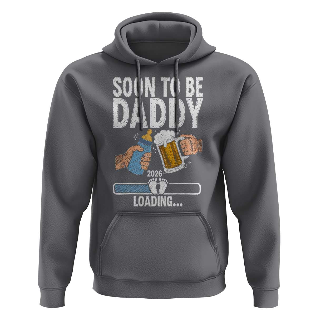 Dad to Be 2026 Hoodie Promoted To Daddy Beer Lover New Baby Gift