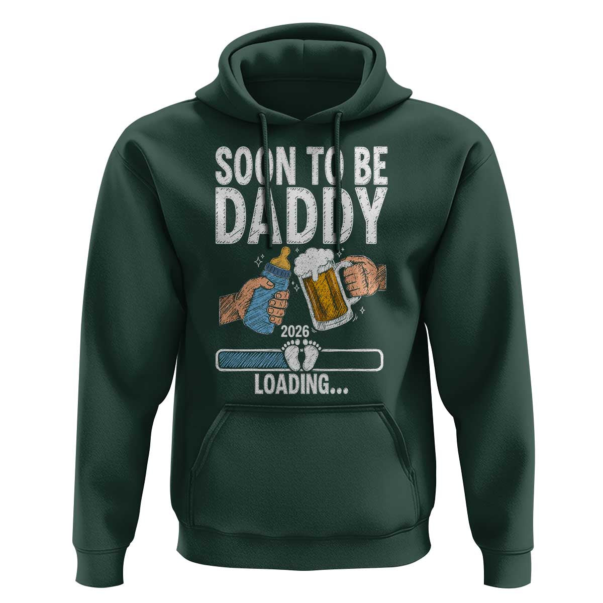 Dad to Be 2026 Hoodie Promoted To Daddy Beer Lover New Baby Gift
