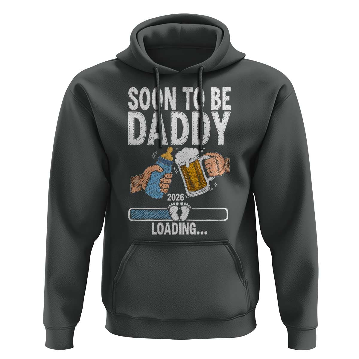 Dad to Be 2026 Hoodie Promoted To Daddy Beer Lover New Baby Gift