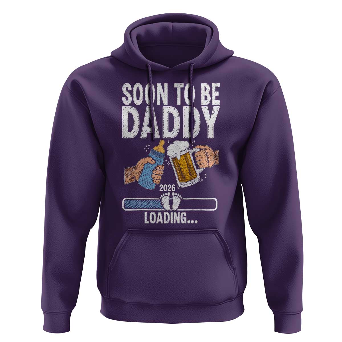 Dad to Be 2026 Hoodie Promoted To Daddy Beer Lover New Baby Gift