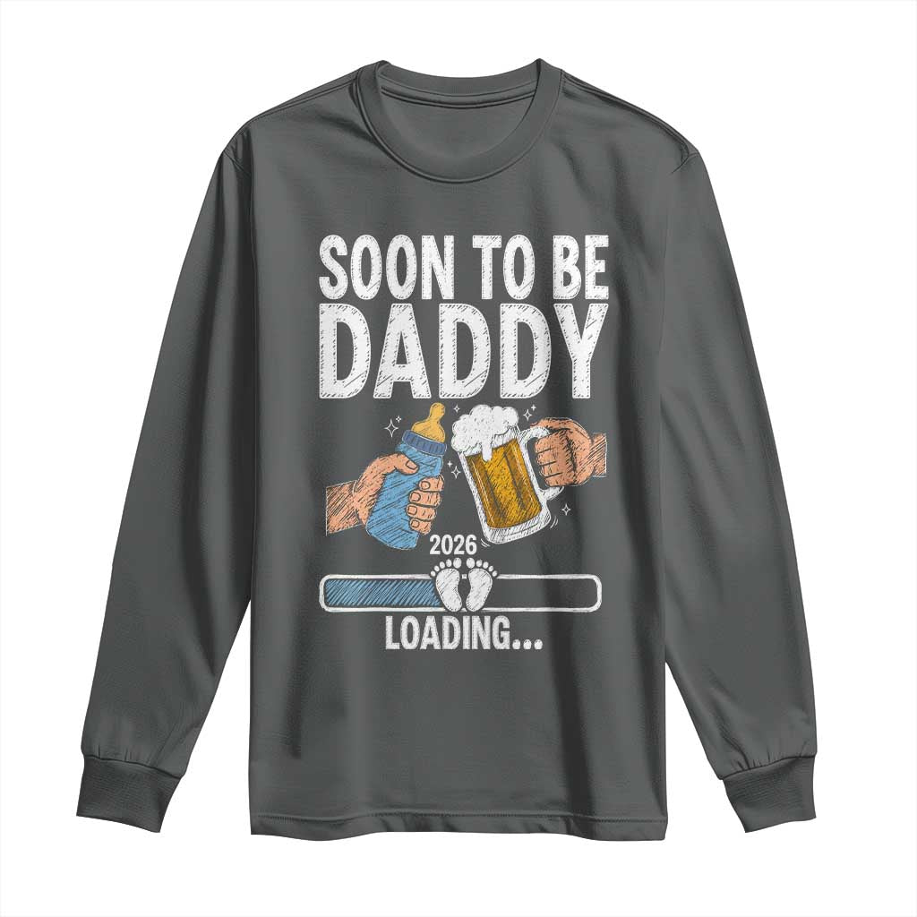 Dad to Be 2026 Long Sleeve Shirt Promoted To Daddy Beer Lover New Baby Gift