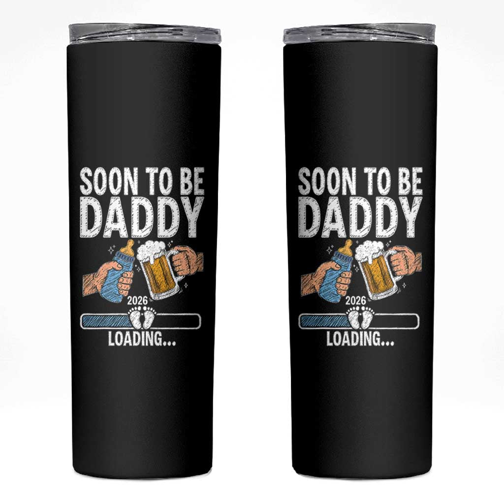 Dad to Be 2026 Skinny Tumbler Promoted To Daddy Beer Lover New Baby Gift