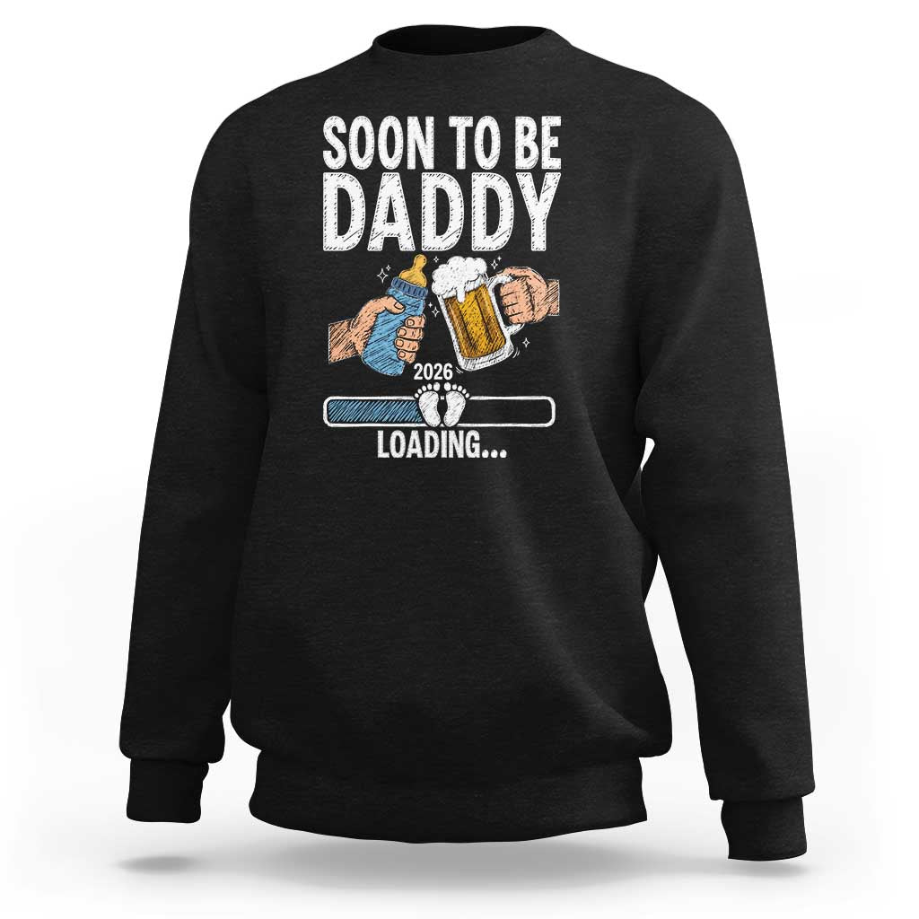 Dad to Be 2026 Sweatshirt Promoted To Daddy Beer Lover New Baby Gift