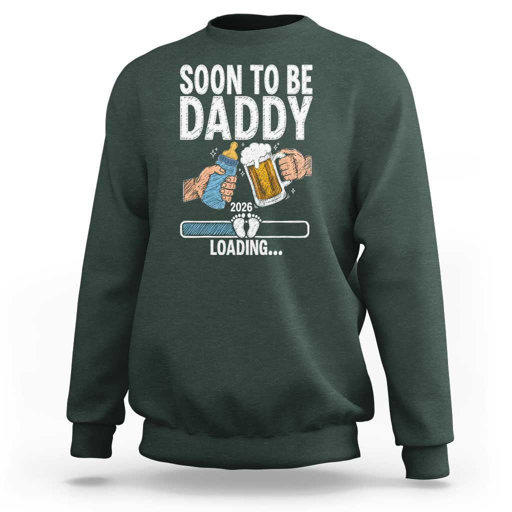 Dad to Be 2026 Sweatshirt Promoted To Daddy Beer Lover New Baby Gift