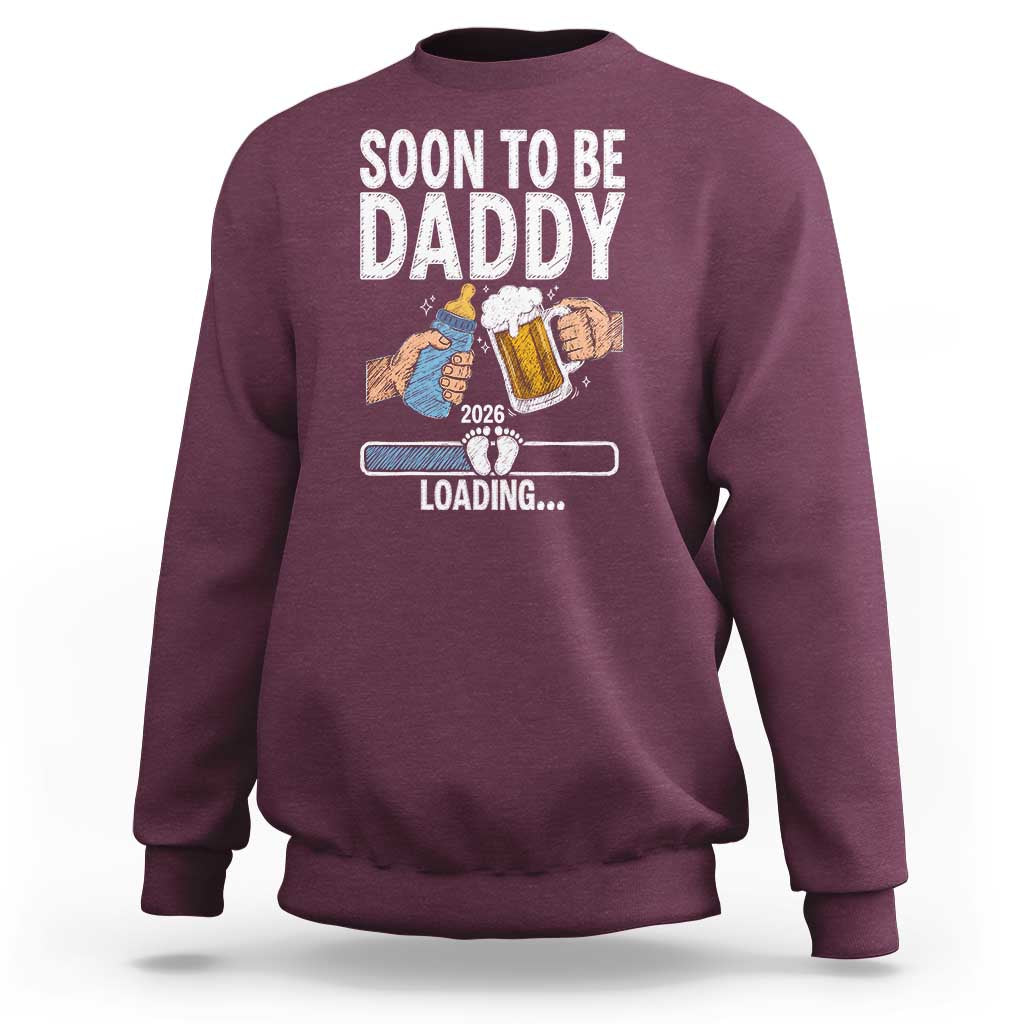 Dad to Be 2026 Sweatshirt Promoted To Daddy Beer Lover New Baby Gift
