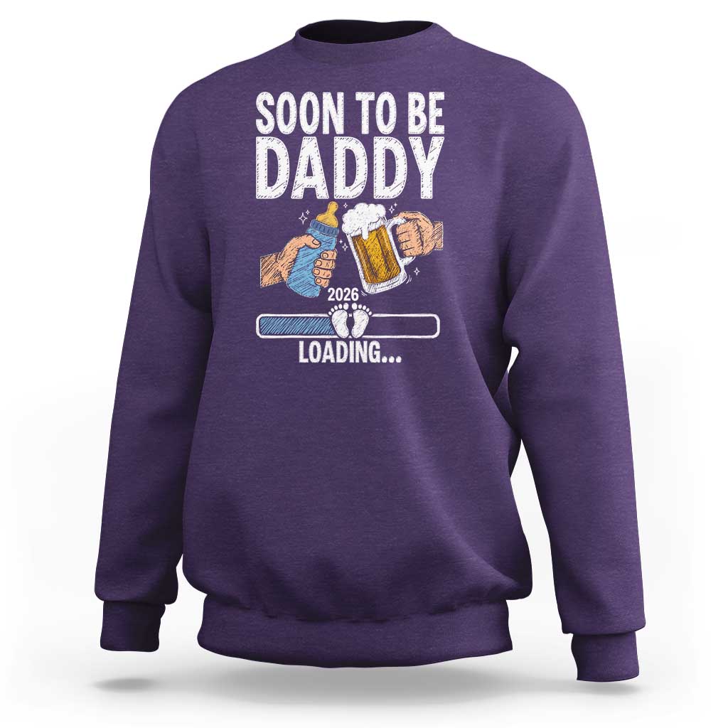 Dad to Be 2026 Sweatshirt Promoted To Daddy Beer Lover New Baby Gift