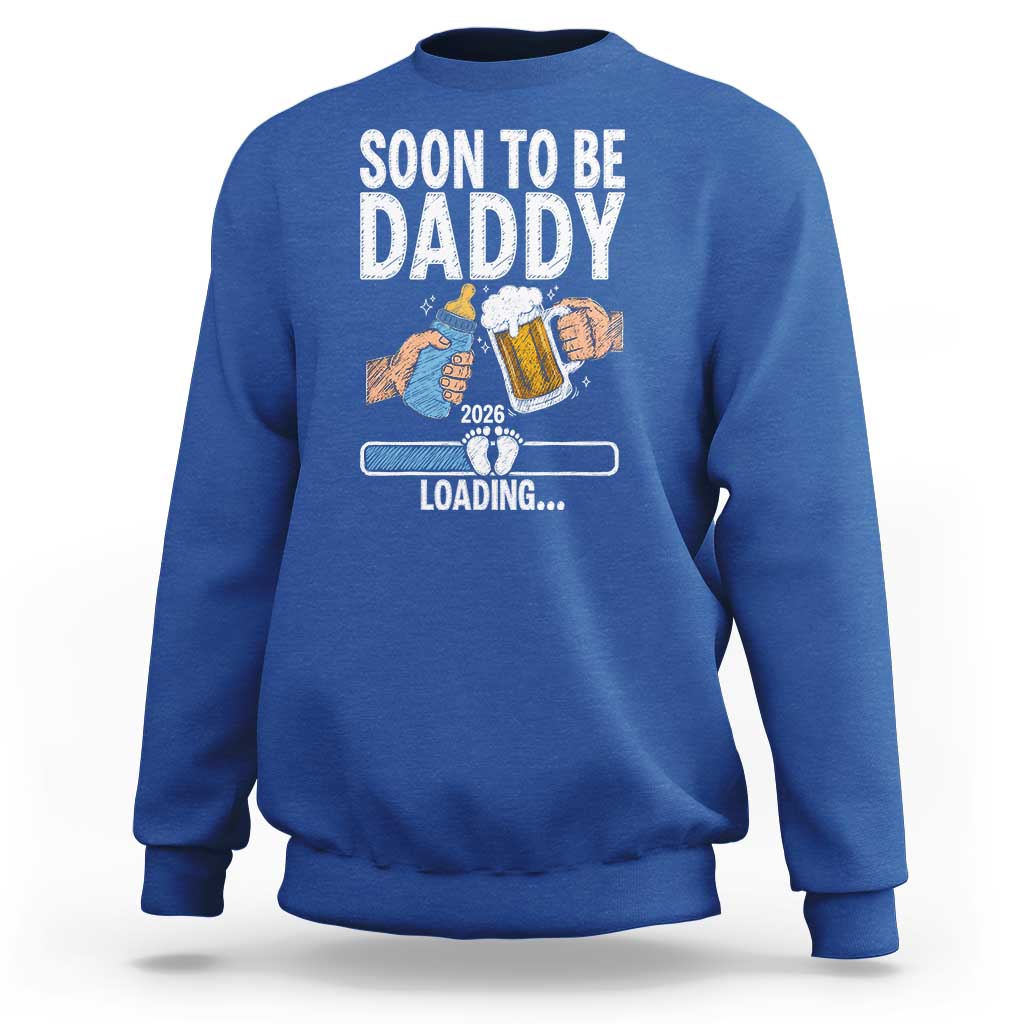 Dad to Be 2026 Sweatshirt Promoted To Daddy Beer Lover New Baby Gift