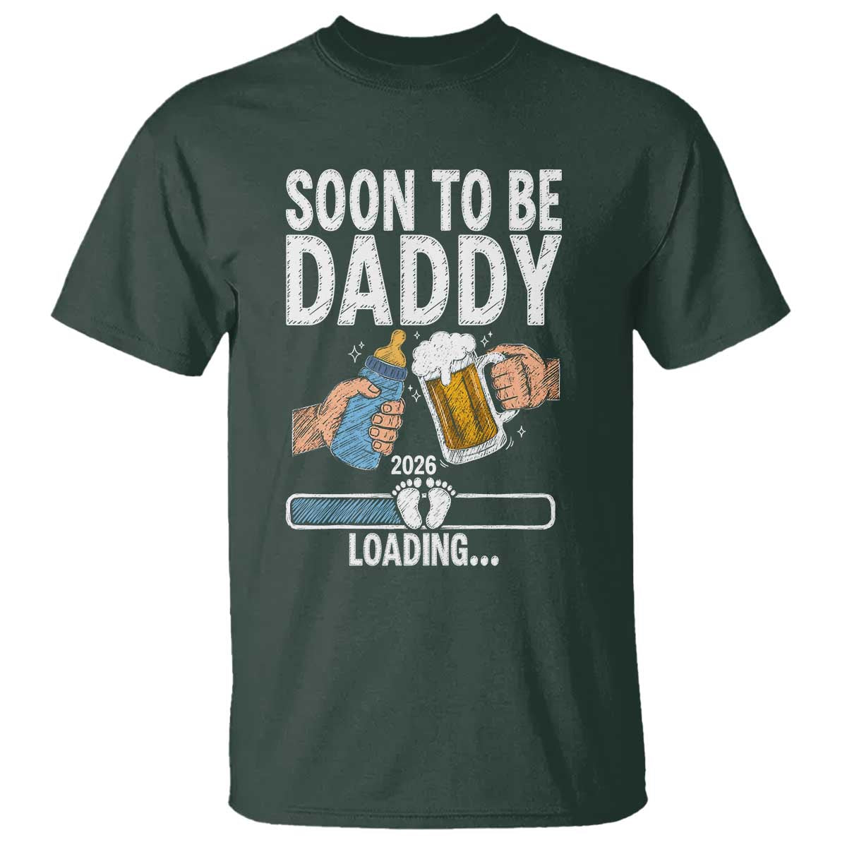 Dad to Be 2026 T Shirt Promoted To Daddy Beer Lover New Baby Gift