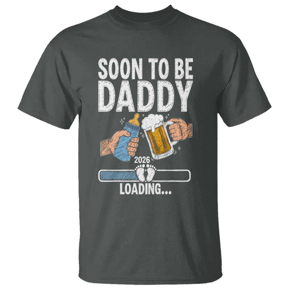 Dad to Be 2026 T Shirt Promoted To Daddy Beer Lover New Baby Gift