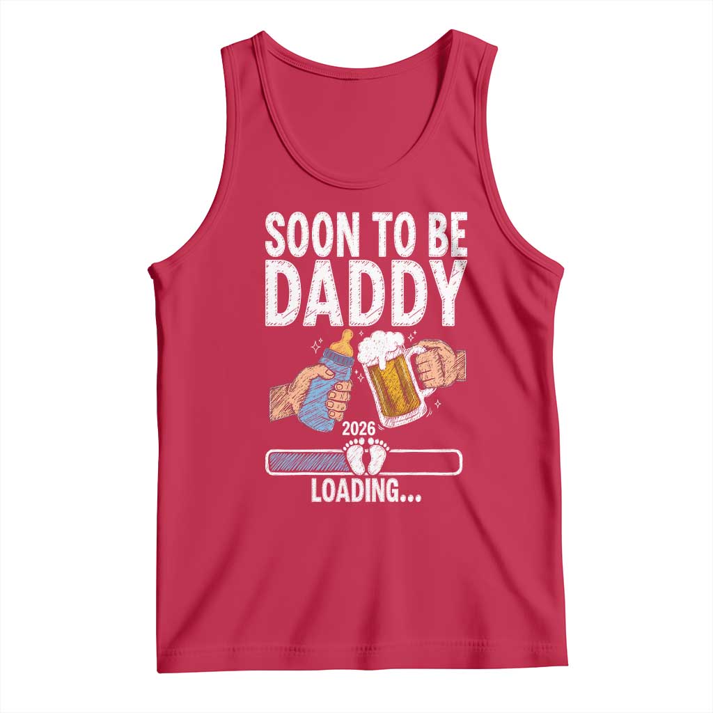 Dad to Be 2026 Tank Top Promoted To Daddy Beer Lover New Baby Gift