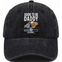 Dad to Be 2026 Washed Cotton Baseball Cap Promoted To Daddy Beer Lover New Baby Gift