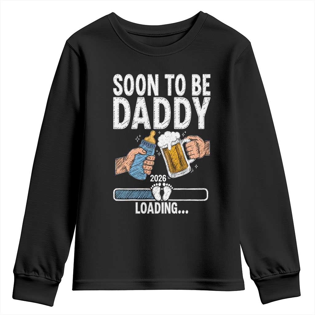Dad to Be 2026 Youth Sweatshirt Promoted To Daddy Beer Lover New Baby Gift