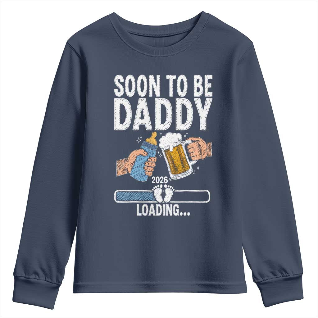 Dad to Be 2026 Youth Sweatshirt Promoted To Daddy Beer Lover New Baby Gift