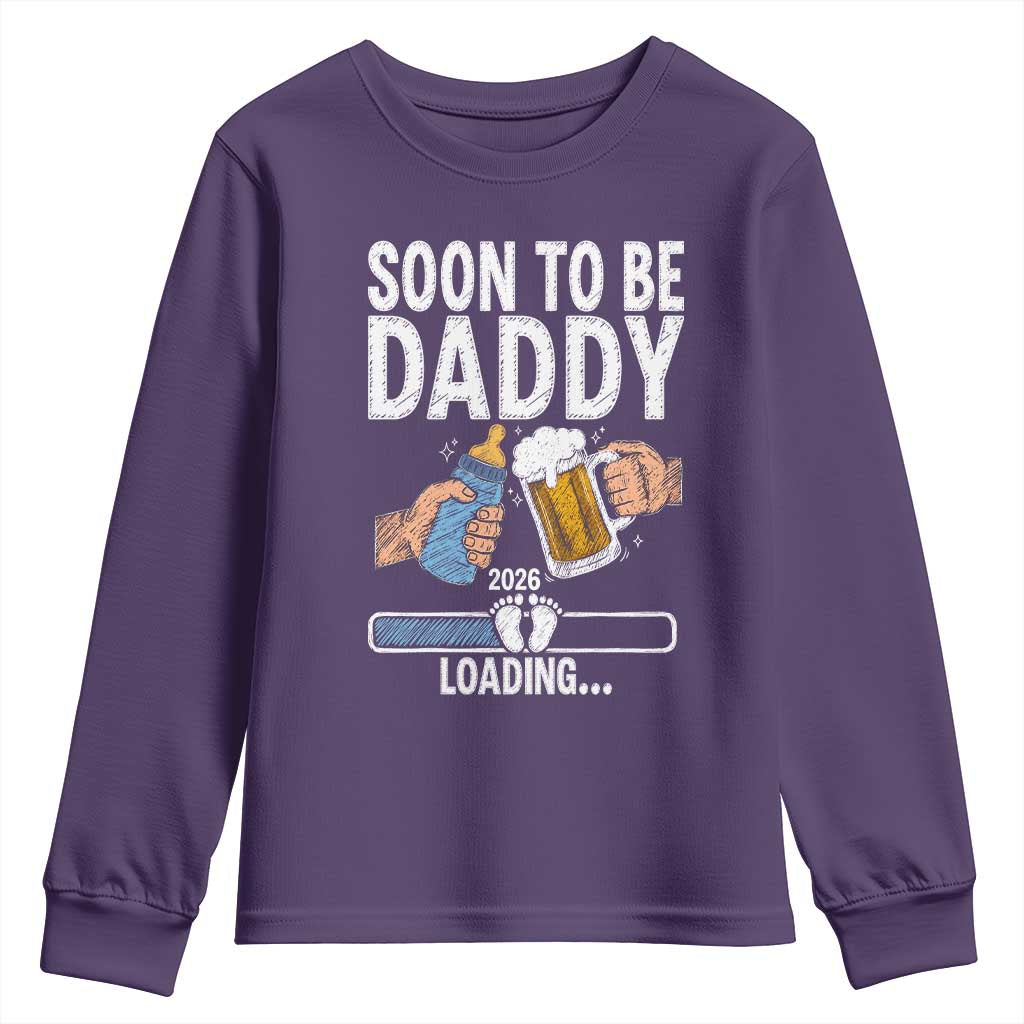 Dad to Be 2026 Youth Sweatshirt Promoted To Daddy Beer Lover New Baby Gift
