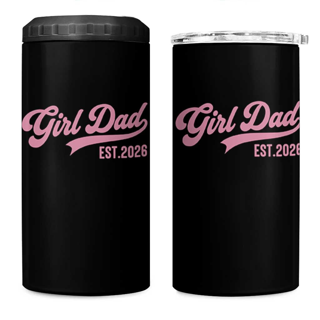 Soon to Be Daddy of Baby Girl 2026 4 in 1 Can Cooler Tumbler Promoted to Daddy New Dad