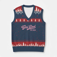Soon to Be Daddy of Baby Girl 2026 V-Neck Knit Sweater Vest Promoted to Daddy New Dad