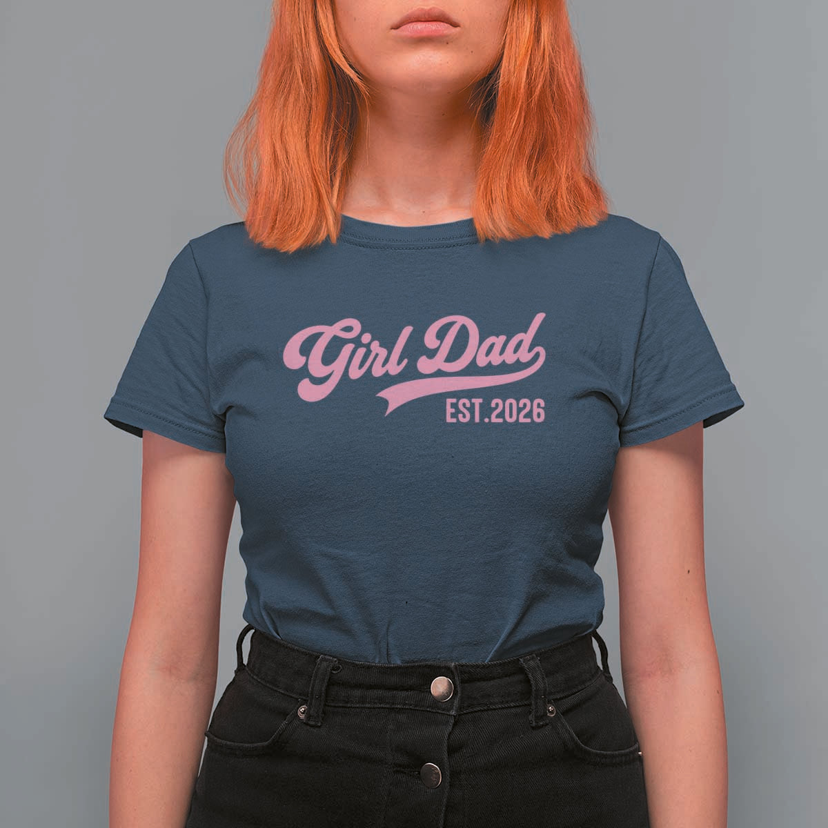 Soon to Be Daddy of Baby Girl 2026 T Shirt For Women Promoted to Daddy New Dad