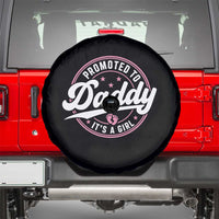 Promoted To Daddy It's A Girl Spare Tire Cover Funny Pregnancy Reveal