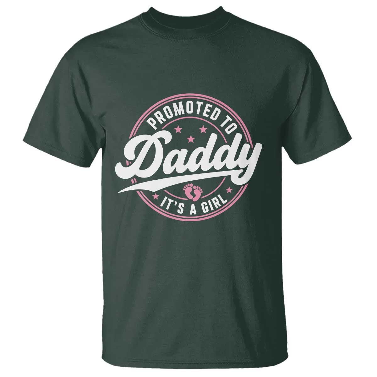 Promoted To Daddy It's A Girl T Shirt Funny Pregnancy Reveal
