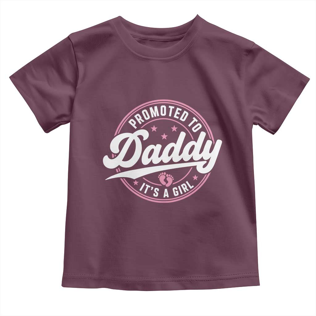 Promoted To Daddy It's A Girl Toddler T Shirt Funny Pregnancy Reveal
