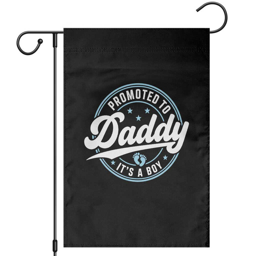 Promoted To Daddy It's A Boy Garden Flag Funny Pregnancy Reveal