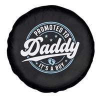Promoted To Daddy It's A Boy Spare Tire Cover Funny Pregnancy Reveal