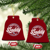 Promoted To Daddy It's A Boy Ceramic Ornament Funny Pregnancy Reveal