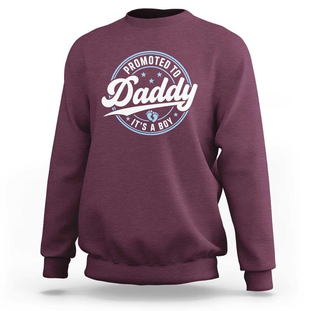 Promoted To Daddy It's A Boy Sweatshirt Funny Pregnancy Reveal