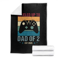 Dad Level Unlocked Throw Blanket Funny New Dad Gaming Father's Day Gift
